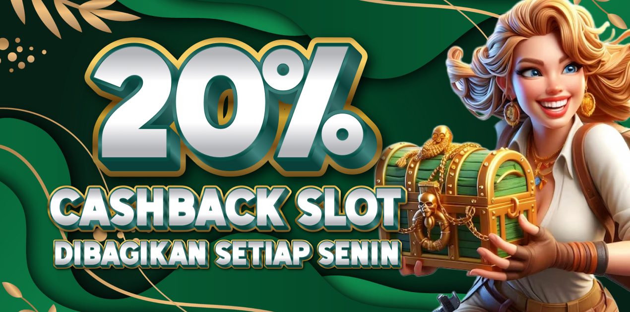 Bonus Cashback Slot Mingguan 20%