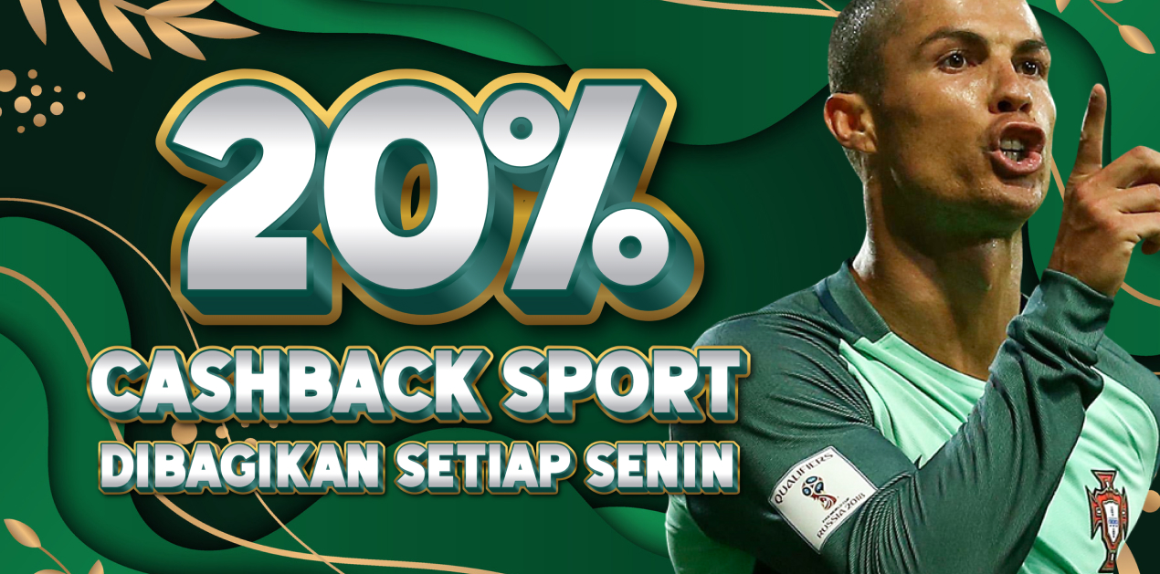 Bonus Cashback Sportbook Mingguan 20%